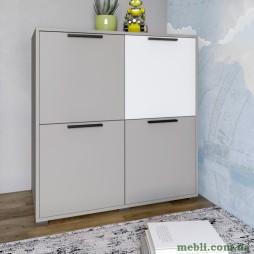 Тумба чотирьохдверна LION Краш 82x43x86 Кашемір/Німфея альба