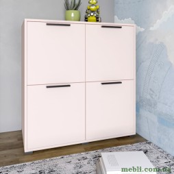 Тумба чотирьохдверна LION Краш 82x43x86 Рожевий