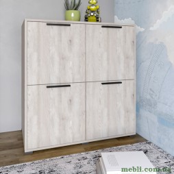 Тумба чотирьохдверна LION Краш 82x43x86 Самоа димчастий