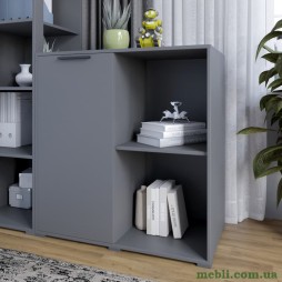 Тумба однодверна LION Краш 82x43x86 Антрацит