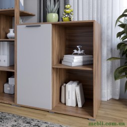 Тумба однодверна LION Краш 82x43x86 Дуб ліворно/Кашемір