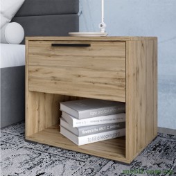 Тумба приліжкова LION Краш з висувною шухлядою Дуб аппалачі