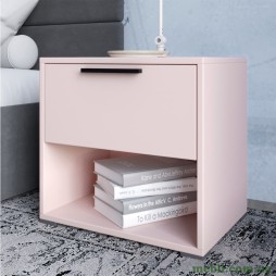 Тумба приліжкова LION Краш з висувною шухлядою Рожевий