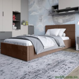 Односпальне ліжко LION Краш Лілі 12 велюр (Коричневий) 90х200