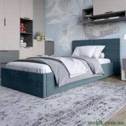 Полуторне ліжко LION Краш Лілі 84 велюр (Блакитний) 120х200