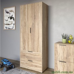 Шафа розпашна дводверна LION Краш з 2 шухлядами Дуб сонома трюфель