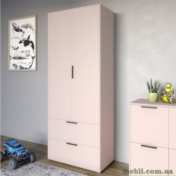 Шафа розпашна дводверна LION Краш з 2 шухлядами Рожевий