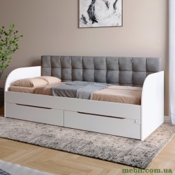 Дитяче односпальне ліжко LION Л-7 з шухлядами та ламелями 90x200 Німфея Альба