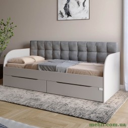 Дитяче полуторне ліжко LION Л-7 з шухлядами та ламелями Лілі-95 120x200 Кашемір