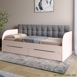 Дитяче полуторне ліжко LION Л-7 з шухлядами та ламелями Лілі-95 120x200 Рожевий