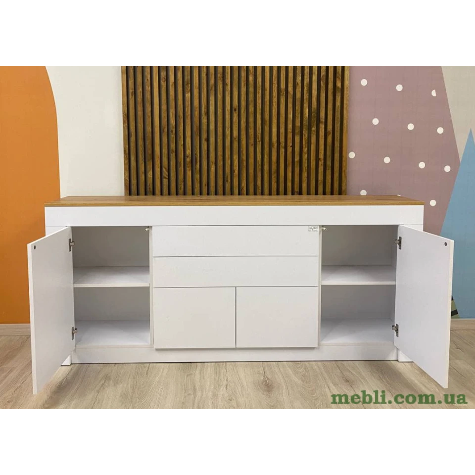 Великий комод LION Ларрі-2 Нiмфея альба/Дуб Аппалачи