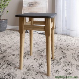 Табурети на кухню Маямі кромка ПВХ 2 мм Антрацит  2шт.