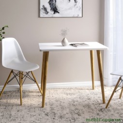 Обідній стіл LION Маямі-2 дерев'яні ніжки Німфея Альба