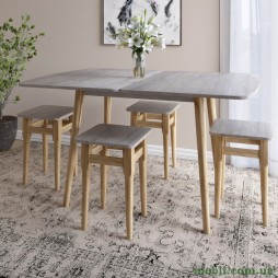 Дерев'яний розкладний обідній стіл LION Маямі-3 Шварцвальд 90х60/90х120