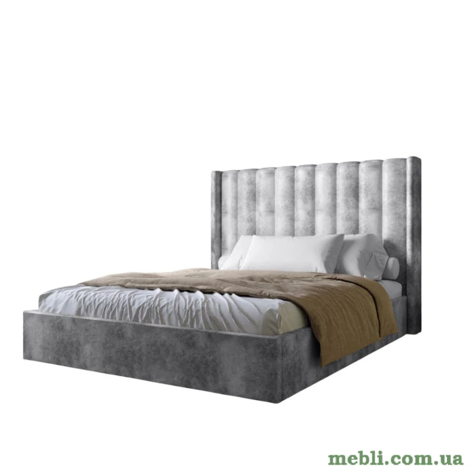 Двоспальне ліжко LION Ніно 180x200 SILK 303 Сірий