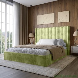 Двоспальне ліжко з підйомним механізмом LION Ніно 160x200 SILK 201 Фісташковий