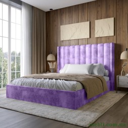 Двоспальне ліжко з підйомним механізмом LION Ніно 160x200 SILK 401 Лавандовий