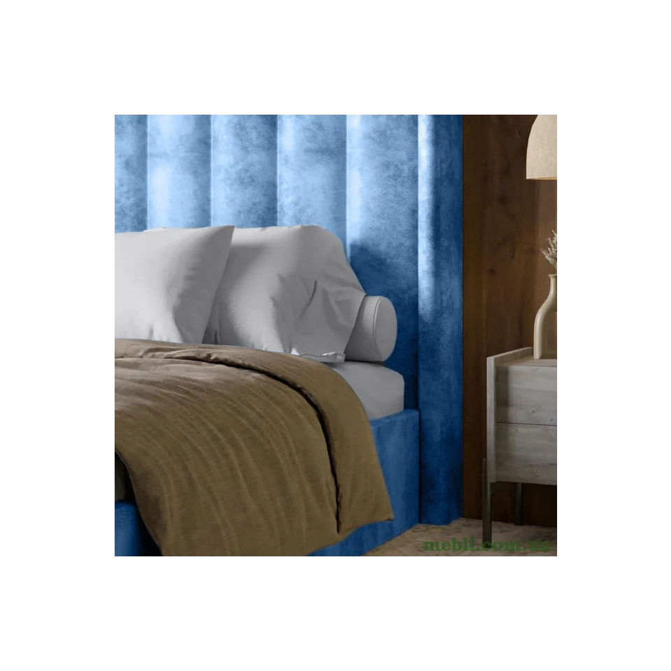 Двоспальне ліжко з підйомним механізмом LION Ніно 160x200 SILK 501 Небесно-блакитний