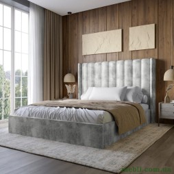 Двоспальне ліжко з підйомним механізмом LION Ніно 180x200 SILK 101 Бежевий