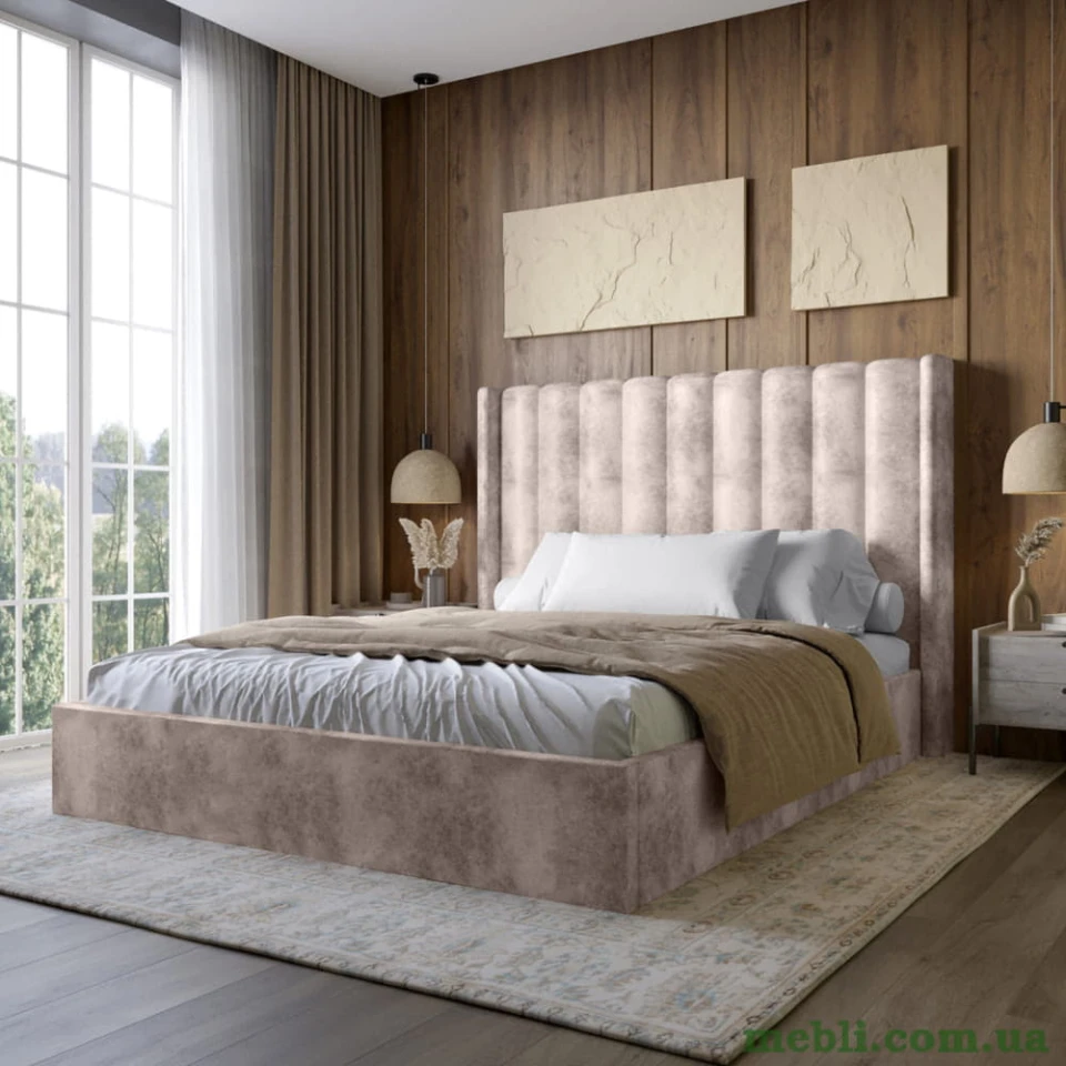 Двоспальне ліжко з підйомним механізмом LION Ніно 180x200 SILK 402 Лотус
