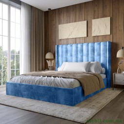 Двоспальне ліжко з підйомним механізмом LION Ніно 180x200 SILK 503 Темно-синій