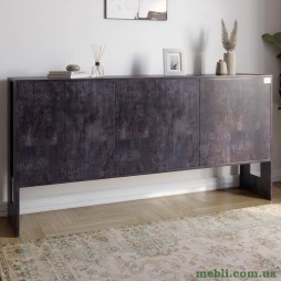 Комод-2 з 3 дверима LION Нобу 160х34х80 Бетон темний