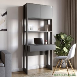 Модуль-2 стелаж зі столом та полицями LION Нобу Антрацит