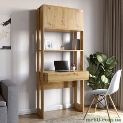 Модуль-2 стелаж зі столом та полицями LION Нобу Дуб Артизан