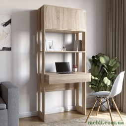 Модуль-2 стелаж зі столом та полицями LION Нобу Дуб Сонома