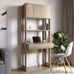 Модуль-2 стелаж зі столом та полицями LION Нобу Дуб Сонома трюфель