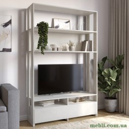 Модуль-4 стелаж з полицями та тумбою під ТВ LION Нобу Бетон SТyle