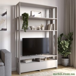 Модуль-4 стелаж з полицями та тумбою під ТВ LION Нобу Кашемір