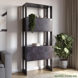 Модуль-5 стелаж полиці з фасадами LION Нобу Бетон темний