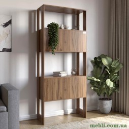 Модуль-5 стелаж полиці з фасадами LION Нобу Дуб Ліворно