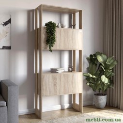 Модуль-5 стелаж полиці з фасадами LION Нобу Дуб Сонома
