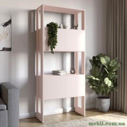 Модуль-5 стелаж полиці з фасадами LION Нобу Рожевий