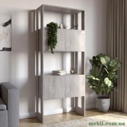 Модуль-5 стелаж полиці з фасадами LION Нобу Шварцвальд