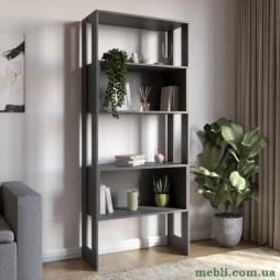 Модуль-6 стелаж полиці без фасадів LION Нобу Антрацит