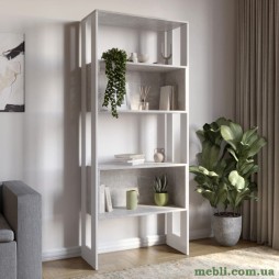 Модуль-6 стелаж полиці без фасадів LION Нобу Бетон/Німфея Альба