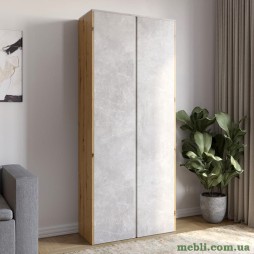 Модуль-3 шафа розпашна дводверна LION Нобу Бетон/Дуб Артизан