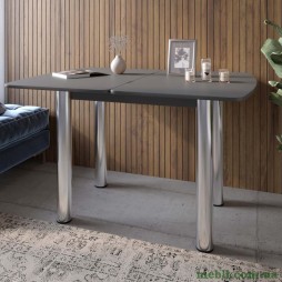 Обідній стіл розкладний LION Нота Антрацит 60x90/90x120