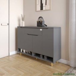 Тумба для взуття у передпокій LION Салліван Тумба-2 Антрацит