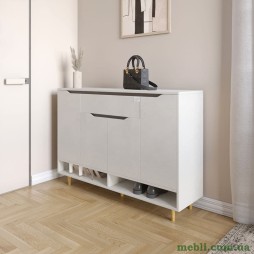 Тумба для взуття у передпокій LION Салліван Тумба-2 Бетон SТyle