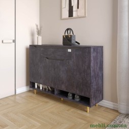 Тумба для взуття у передпокій LION Салліван Тумба-2 Бетон темний