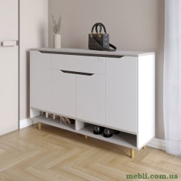 Тумба для взуття у передпокій LION Салліван Тумба-2 Німфея Альба (білий)/Кашемір