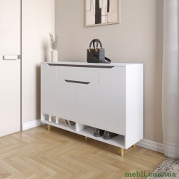 Тумба для взуття у передпокій LION Салліван Тумба-2 Німфея Альба (білий)