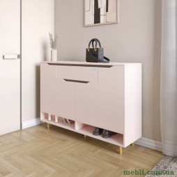 Тумба для взуття у передпокій LION Салліван Тумба-2 Рожевий