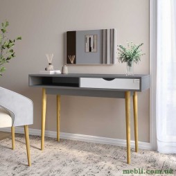 Письмовий стіл LION Сканді-1 Німфея Альба/Антрацит