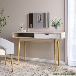 Письмовий стіл LION Сканді-1 Німфея Альба/Дуб Сонома