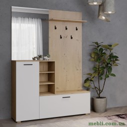 Передпокій модульний з дзеркалом Гербор Ветланда II Сосна антична/Білий альпійський